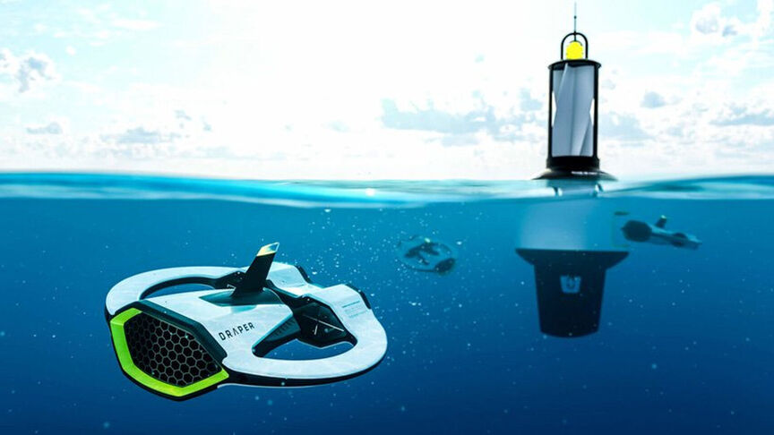 Draper, the underwater drone that scans the ocean for microplastics