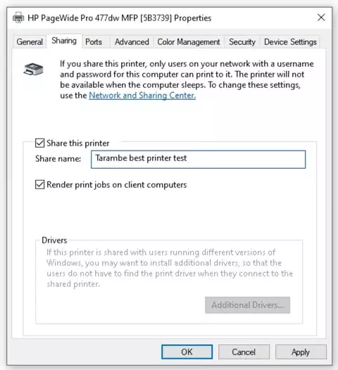 How to share files and printers in Windows?