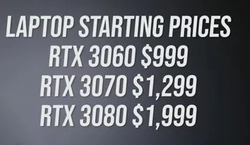 Nvidia RTX 3000 Is Here For Laptops! 2080 Super Performance at $999?