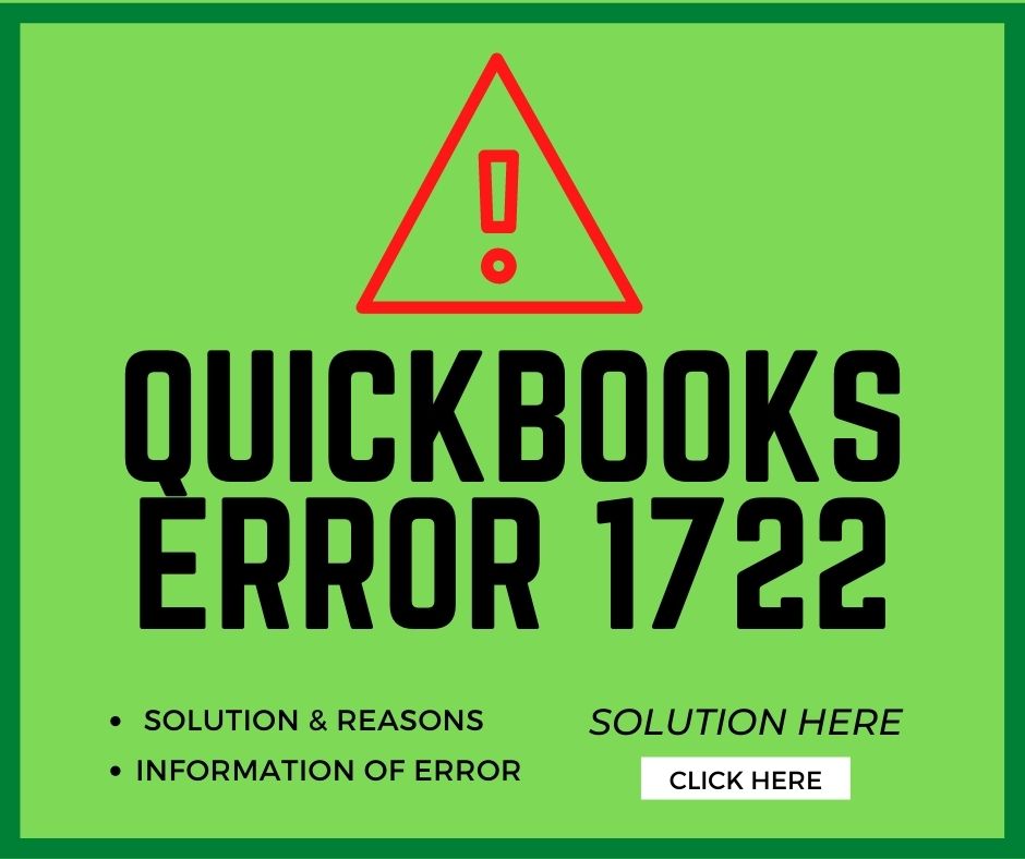 quickbooks error 1722