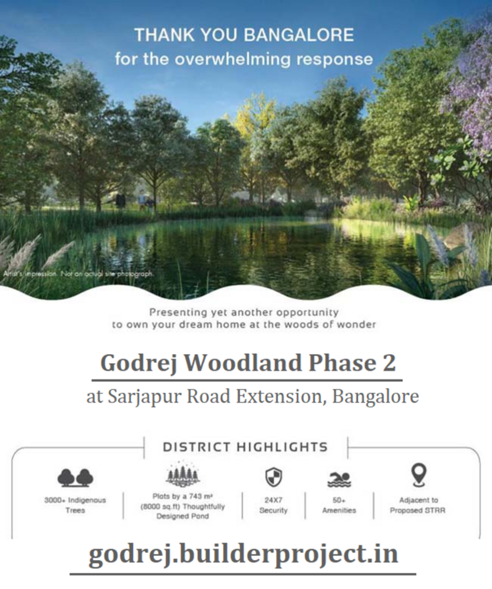 Check Out This Beautiful Residential Plots At Godrej Woodland Phase 2 At Sarjapur Road Extension, Bangalore