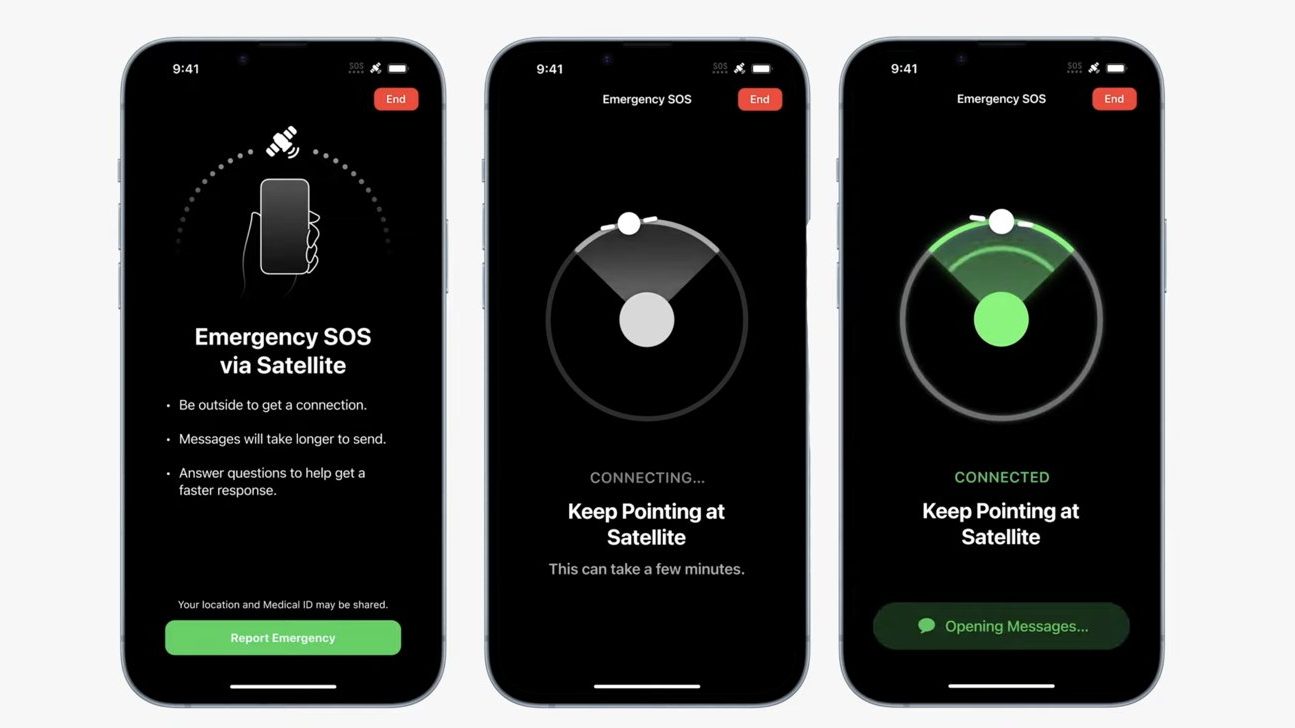 This is what Apple's satellite SOS system looks like in practice