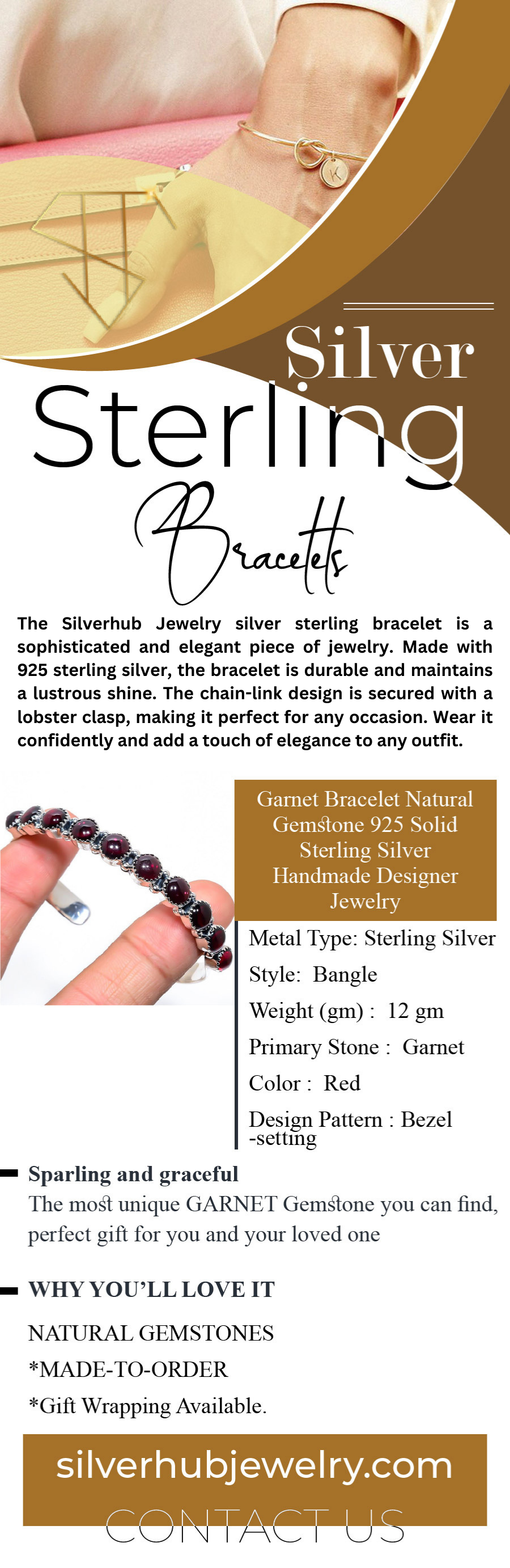 Add Elegance to Your Look with Silverhub Jewelry's Sterling Silver Bracelets