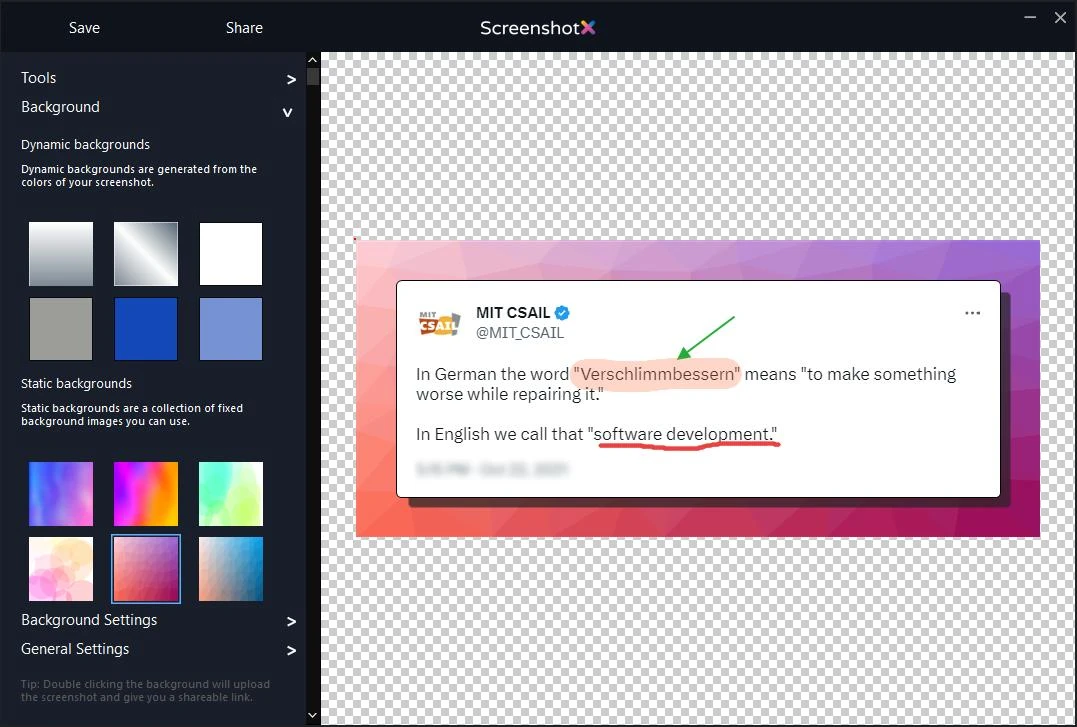 Beautiful Screenshots with ScreenshotX for Windows