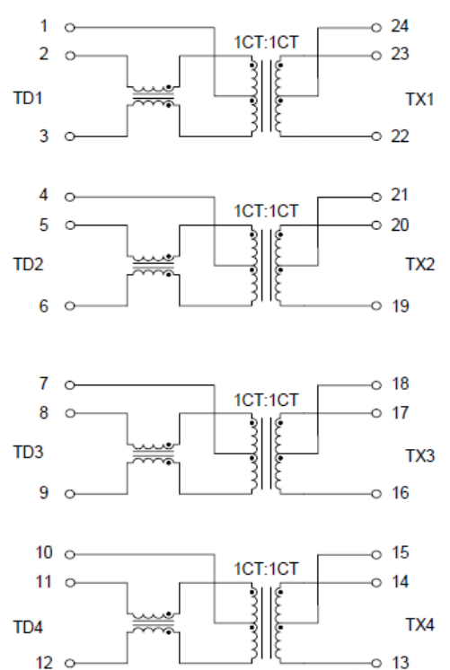 Design and Application of Ethernet Interface Connected to Transformer