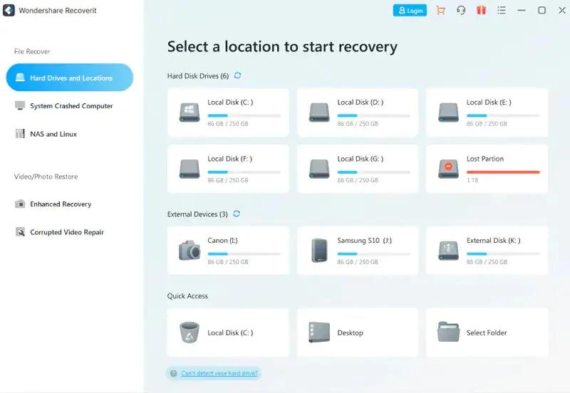 recover videos with wondershare recoverit