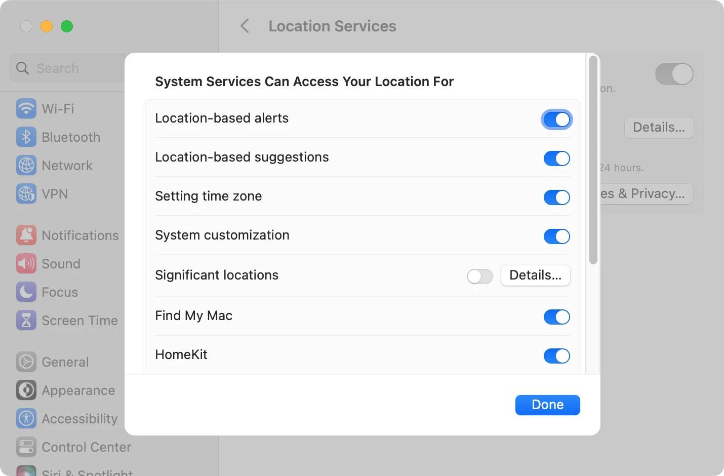 MacOS 13.5: Location privacy broken