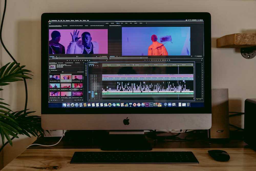 A computer screen showing a video being edited