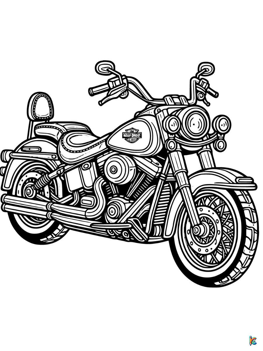 Explore Motorcycle Coloring Pages: Dive into Creative Fun!