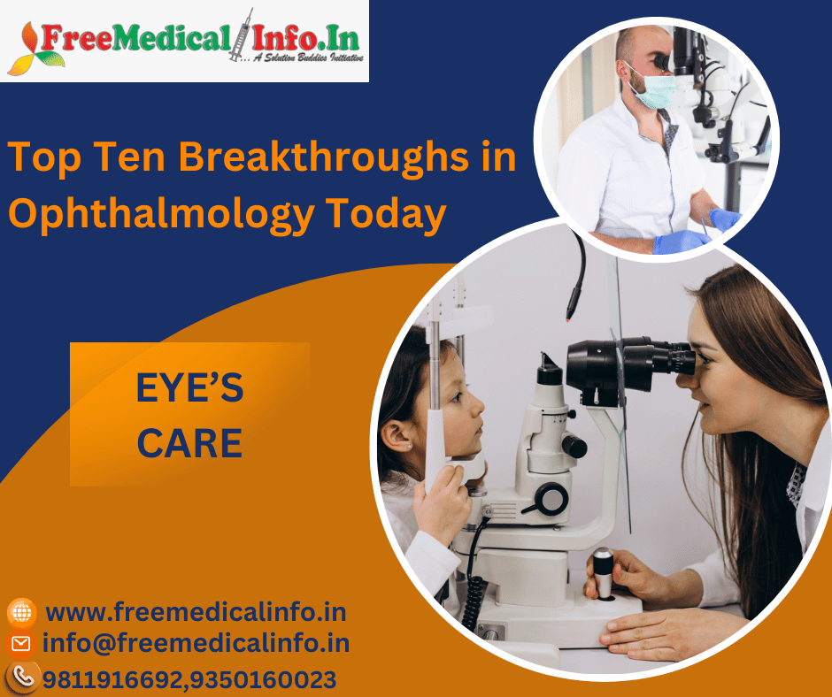 Discover the most recent advances in ophthalmology." Discover the top ten advancements in eye care right now. Perspectives on novel therapies and technologies.