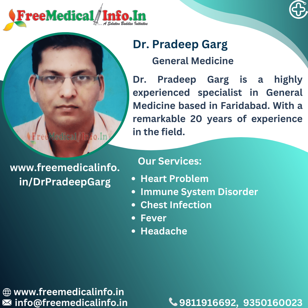 Examine the top General Medicine practitioners in Faridabad. These healthcare professionals will provide you with expertise, compassionate care, and a dedication to your health.