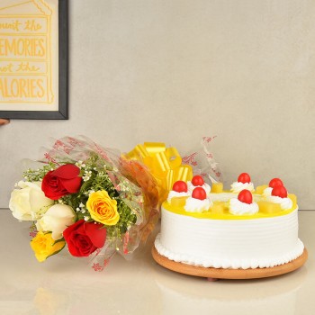 A Feast for the Eyes and the Taste Buds: Celebrating with Cake and Flowers