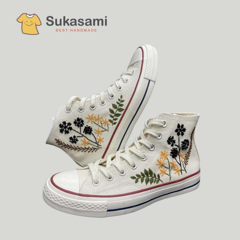 Embroidered Shoes: A Unique Fusion of Tradition and Trend - Sukasami's Floral Converse Collection