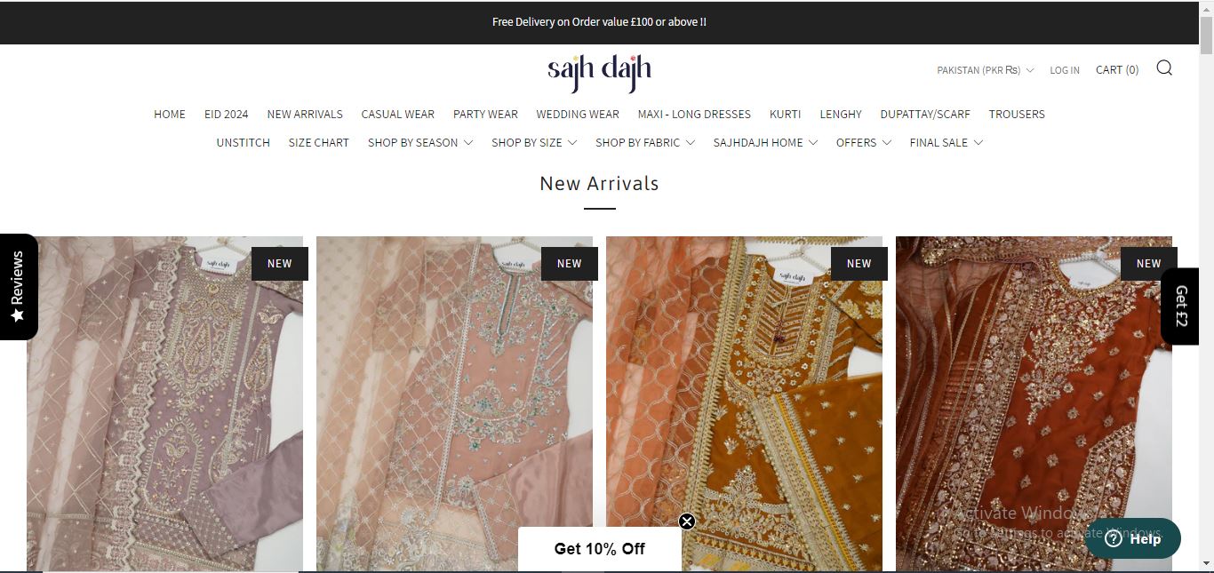 Try the New Pakistani Clothes Online in the UK