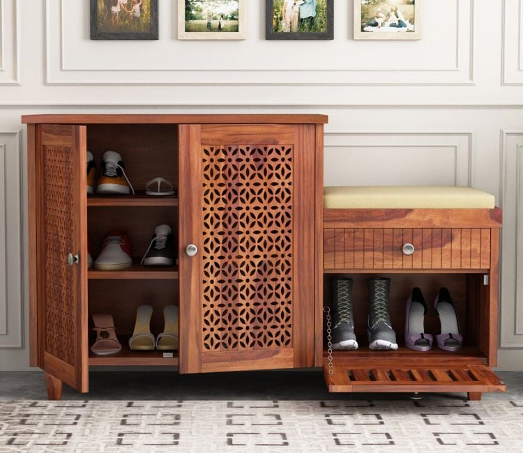 Organize Your Footwear Collection with Style: Discover the Perfect Shoe Rack Selection at Wooden Street