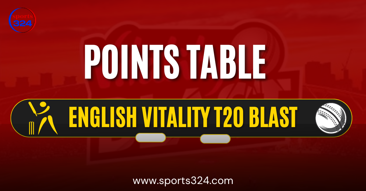 English Vitality T20 Blast Points Table