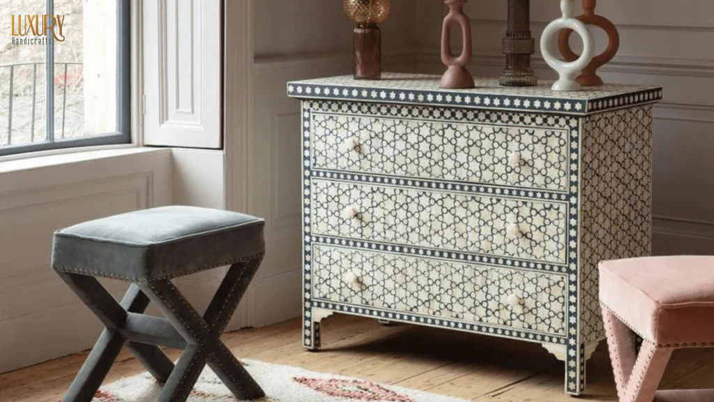 Stylish Storage Solutions: Bone Inlay Cabinets and Boxes