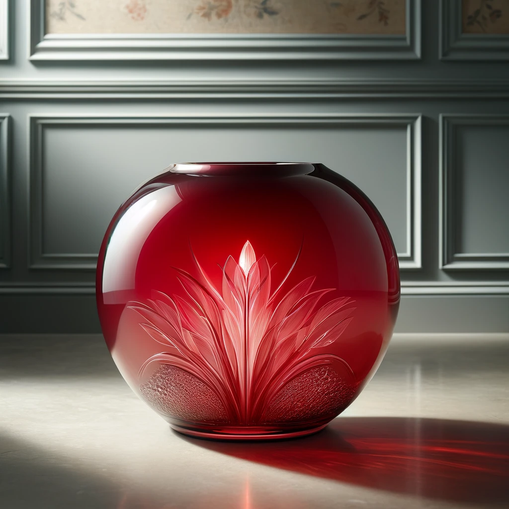 The Art of Luxury: Baccarat's Red Round Vase